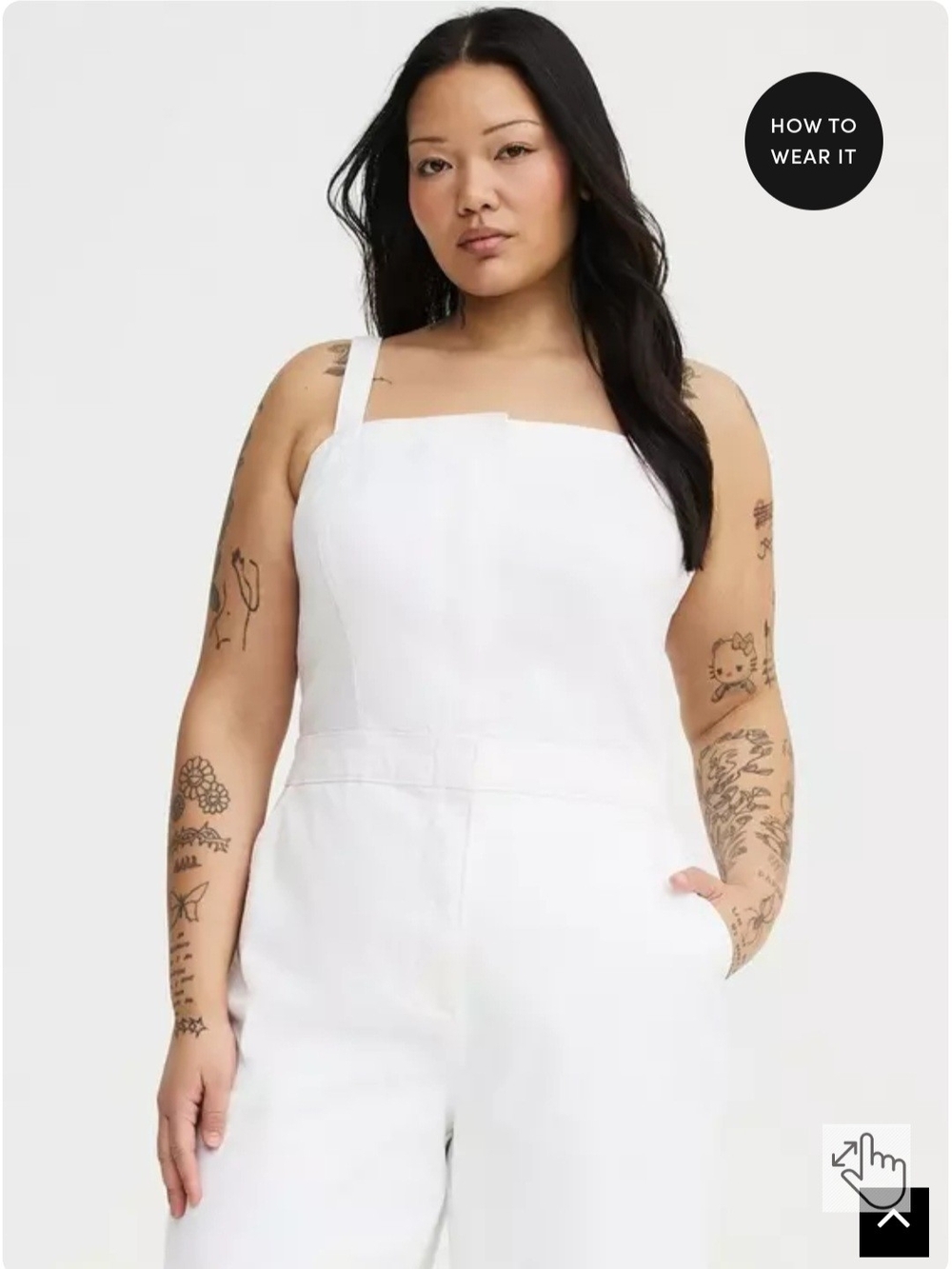Torrid White Denim Jumpsuit - Picture 5 of 6